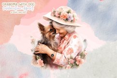 Grandma with Dog Sublimation Clipart Product Image 2
