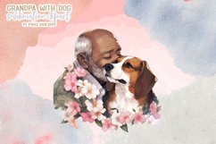 Grandpa with Dog Sublimation Clipart Product Image 2