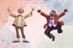 Happy Funny Grandpa Sublimation Clipart PNG Product Image 2