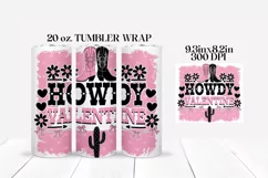 Howdy Valentine Valentine's Day Love Tumbler Wrap Product Image 2