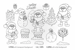 Jolly Santa Claus Clipart and Christmas Patterns Product Image 6