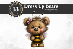 Dress Up Teddy Bears Costume Clipart Set Product Image 2