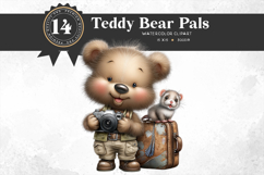 Baby Teddy Bears in Jobs Clipart PNG Set Product Image 2