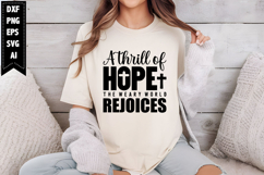 A thrill of hope the weary world rejoices Svg, Religious Svg Product Image 1