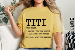 Titi definition noun like a mom auntie Svg Design Product Image 2