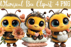 Whimsical Bee Png Clipart Product Image 1