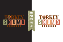 Turkey Squad Svg, Fall Svg, Autumn Svg Designs Product Image 1
