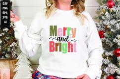 Merry and Bright Svg, Christmas Svg, Xmas Svg Product Image 1
