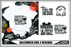 Halloween Svg 4 Designs, Halloween Ghost Trendy Svg Designs Product Image 1