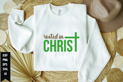 Rooted in Christ Svg, Religious Svg, Jesus God Svg Product Image 1