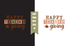Happy Thanksgiving Svg, Fall Svg, Autumn Svg Designs Product Image 1