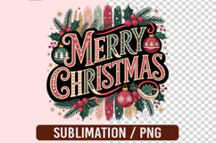 Stripes Merry Christmas PNG Designs Product Image 1