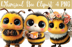 Whimsical Bee Png Clipart Product Image 1