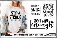 Motivation Svg 4 Designs, Positive Quotes Svg Product Image 1