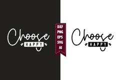 Choose Happy Svg, Motivation Svg Designs Product Image 1