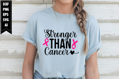 Stronger Than Cancer Svg, Breast Cancer Svg Designs Product Image 1