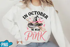 In October We Wear Pink PNG Designs Product Image 2
