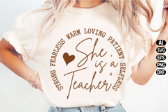 She is a Teacher Svg Design Product Image 2