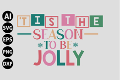 &#039;tis the season to be jolly Svg, Merry Christmas Svg Product Image 1