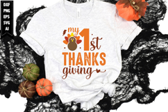 My 1st Thanksgiving Svg, Autumn Svg, Fall Svg Designs Product Image 1