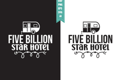 Five Billion Star Hotel Svg, Camping Svg Designs Product Image 1