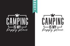 Camping is My Happy Place Svg, Camping Svg Designs Product Image 1