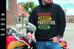 Husband Daddy Protector Hero Svg, Father&#039;s Day Svg Product Image 1