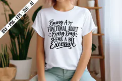 Being A Functional Adult Every Day Seems A Bit Excessive Svg Product Image 1