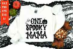 One Spooky Mama Svg, Halloween Svg, Funny Ghost Svg Product Image 1