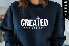 Created with a Purpose Svg, Christian Svg Designs Product Image 1
