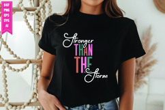 Stronger Than the Storm Svg, Motivation Svg Designs Product Image 1