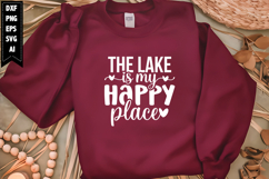 The Lake is My Happy Place Svg, Vacation Svg Designs Product Image 1