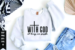 With God All Things Are Possible Svg, Christian Svg Product Image 1