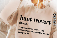 Hunt-Trovert Definition Funny Hunting Svg Design Product Image 1