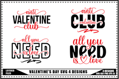 Funny Valentine's Day Svg 4 Designs Product Image 1