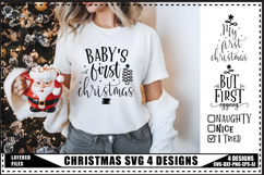 Christmas Svg 4 Designs, Santa Svg, Funny Christmas Shirt Product Image 1