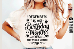 December is my birthday month Svg Design Product Image 1