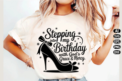 Stepping into my birthday with gods Svg Design Product Image 1