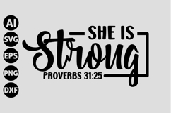 She is Strong Svg, God Svg, Christian Svg Product Image 1