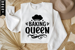 baking queen Svg, Kitchen Svg, Cooking Svg Product Image 1