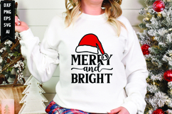 merry and bright Svg, Christmas Svg, Xmas Svg Product Image 1