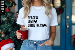 Peace Love Christmas Svg, Christmas Svg, Xmas Svg Product Image 1