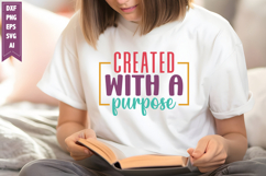 Created with a Purpose Svg, Inspirational Svg Designs Product Image 1