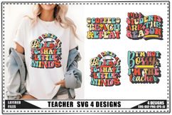 Teacher Svg 4 Designs, Teacher Shirt Svg, Teach Svg Product Image 1