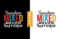 Sunshine Mixed with a Little Hurricane Svg, Sarcastic Svg Product Image 1