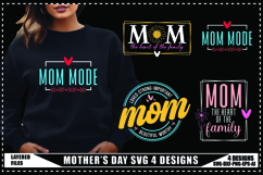 Mother&#039;s Day Svg 4 Designs, Mom Shirt Svg Product Image 1