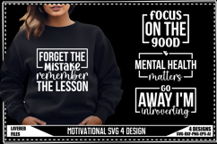 Motivation Svg 4 Designs, Positive Quotes Svg Product Image 1