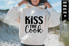 Kiss the Cook Svg, Kitchen Svg Designs Product Image 1