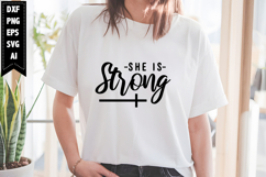 She is Strong Svg, Christian Svg Designs Product Image 1