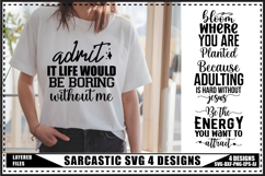 Sarcastic Svg 4 Designs, Funny Sarcasm Svg Design Product Image 1